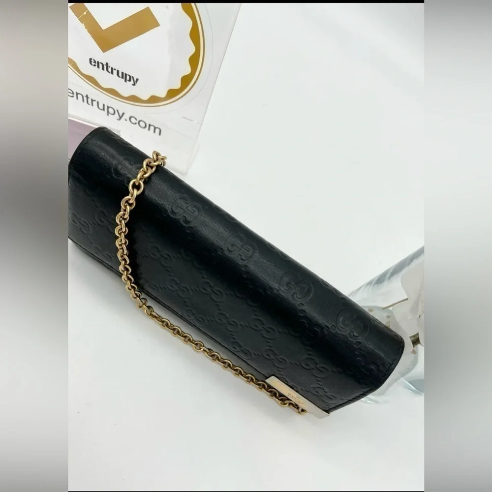 GUCCI. Wallet on chain black monogram - Picture 4 of 12